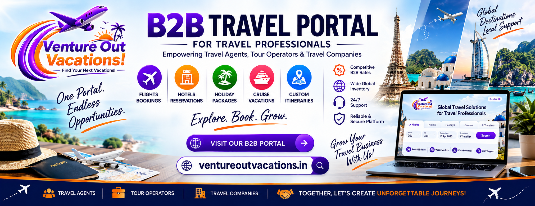 Venture Out Vacations – B2B Travel Portal